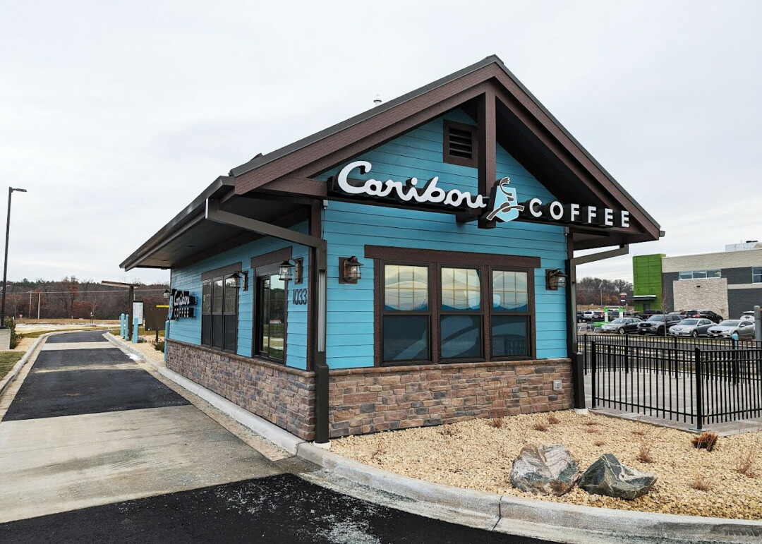 UP AT THE CABIN. Caribou Coffee's second Chippewa Falls location will open Dec. 20 as a drive-thru and pick-up window only site. (Submitted photo)